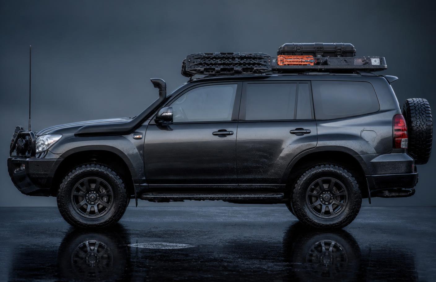 VEHICLE ONE — ICE: expedition-prepared 4x4 in cold blue arctic light